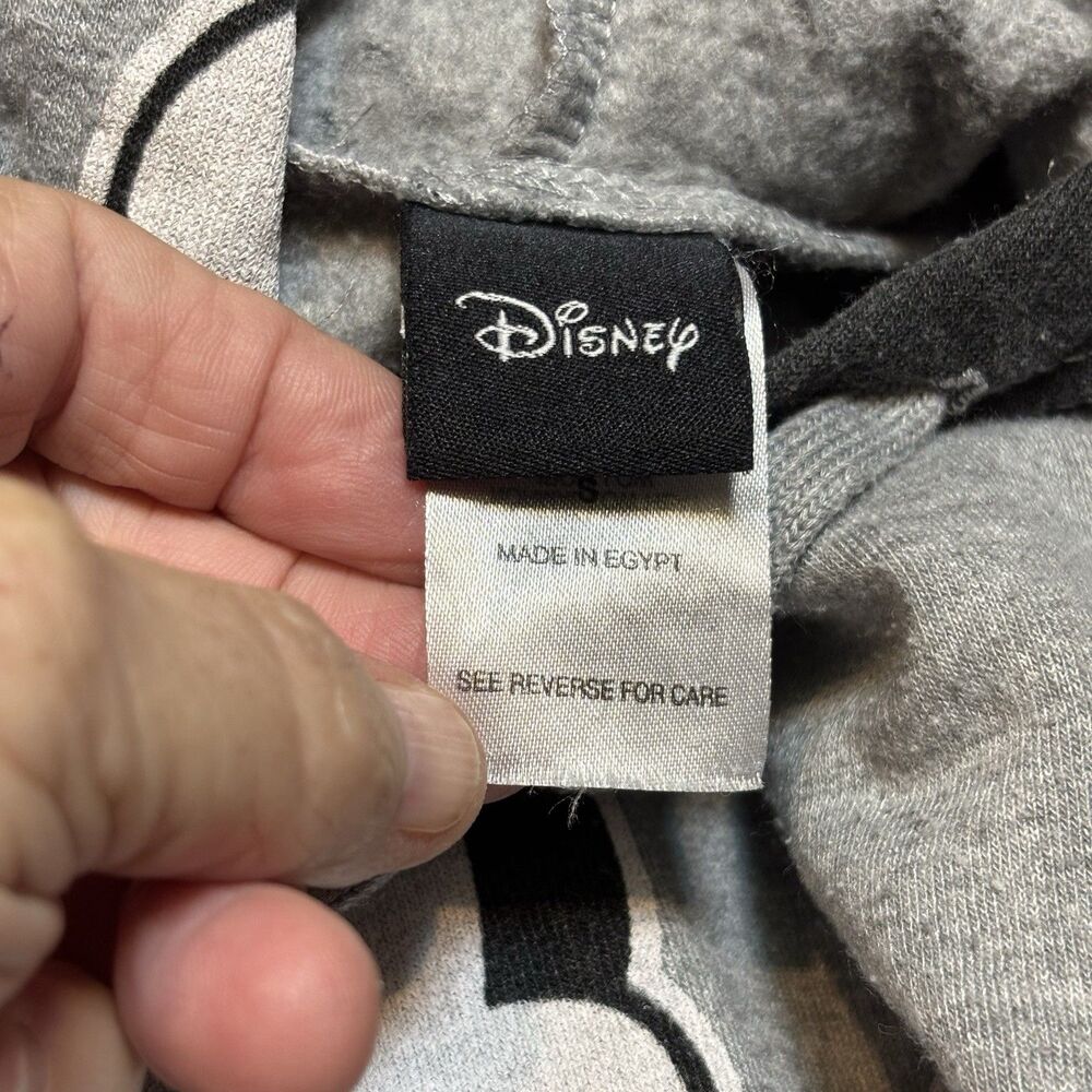 Disney Parks Mickey Mouse AOP Faces Crop Sweatshirt Women's S Gray Hoodie - Picture 9 of 11